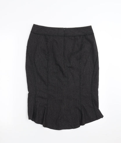Mexx Womens Grey Striped  Straight & Pencil Skirt Size 10