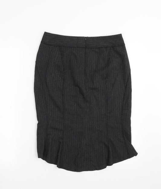 Mexx Womens Grey Striped  Straight & Pencil Skirt Size 10