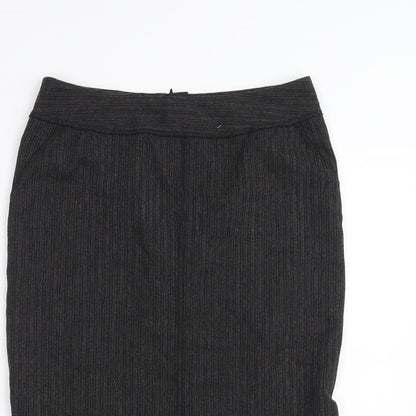 Mexx Womens Grey Striped  Straight & Pencil Skirt Size 10