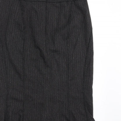 Mexx Womens Grey Striped  Straight & Pencil Skirt Size 10