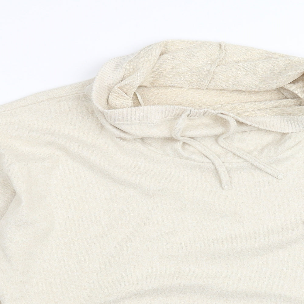 Close-up detail of TU women’s beige jumper, size UK 14