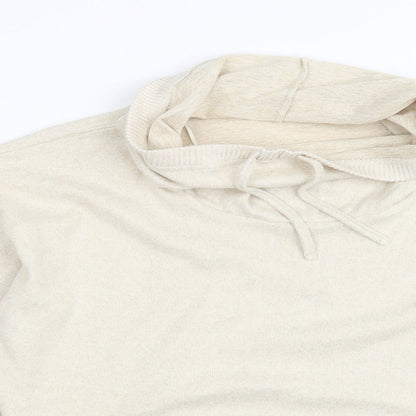 Close-up detail of TU women’s beige jumper, size UK 14