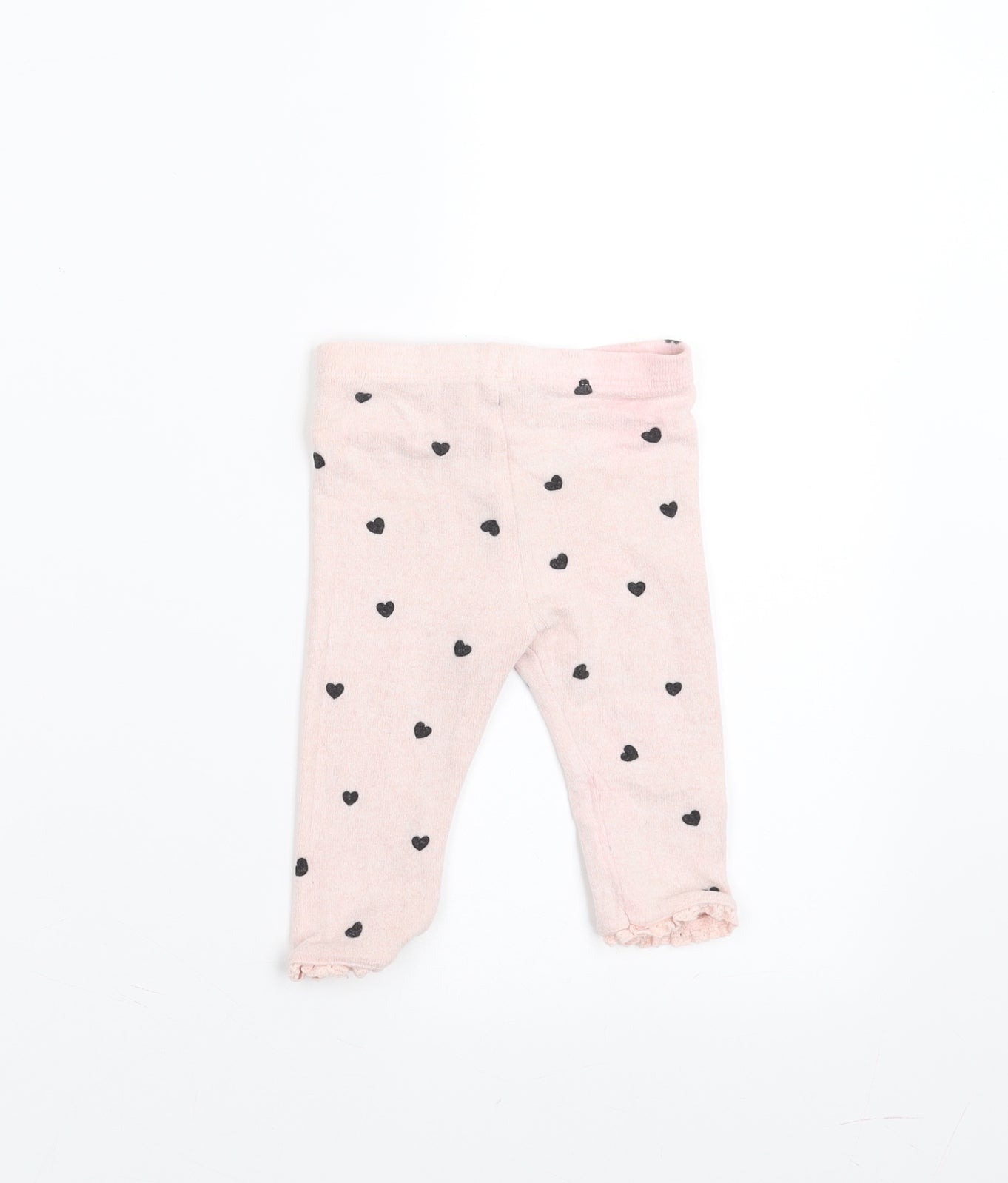 Matalan Girls Pink    Trousers Size 3-6 Months  - heart pattern