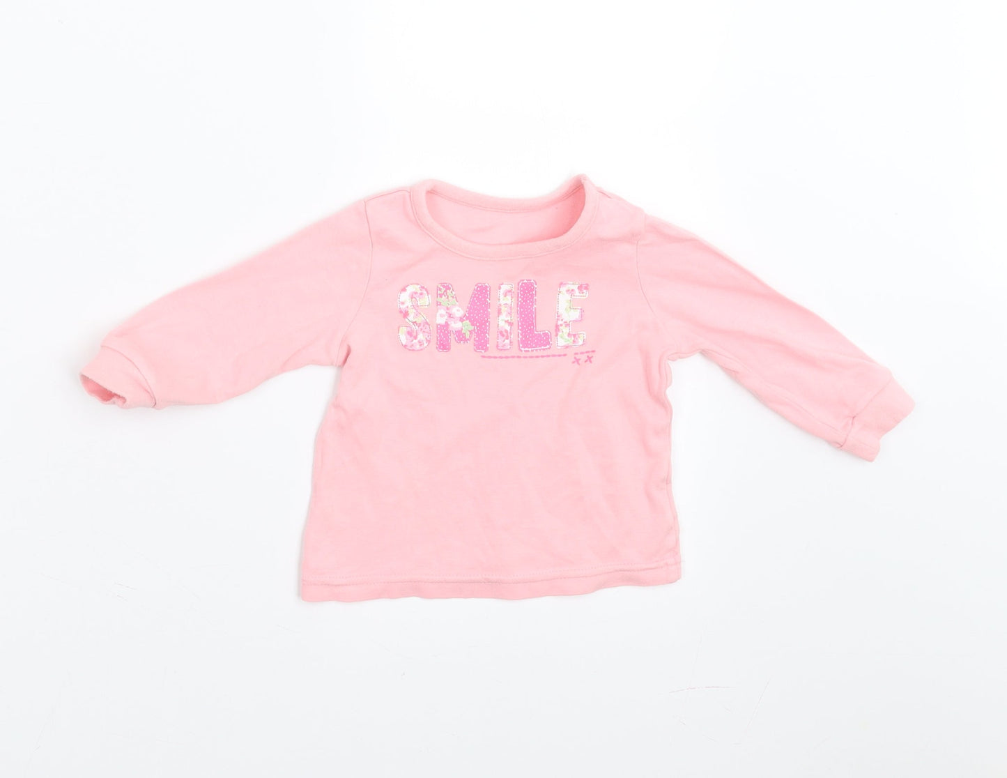 Dylan George Girls Pink   Basic T-Shirt Size 6-9 Months  - smile