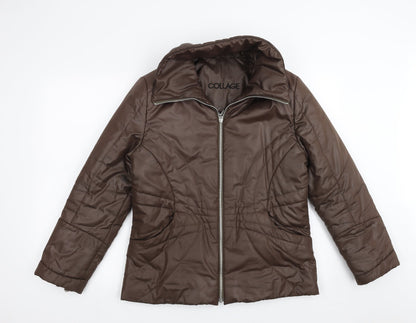 COLLAGE Womens Brown   Puffer Jacket Jacket Size 8