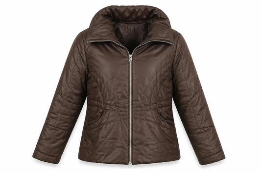 COLLAGE Womens Brown   Puffer Jacket Jacket Size 8