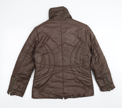 COLLAGE Womens Brown   Puffer Jacket Jacket Size 8
