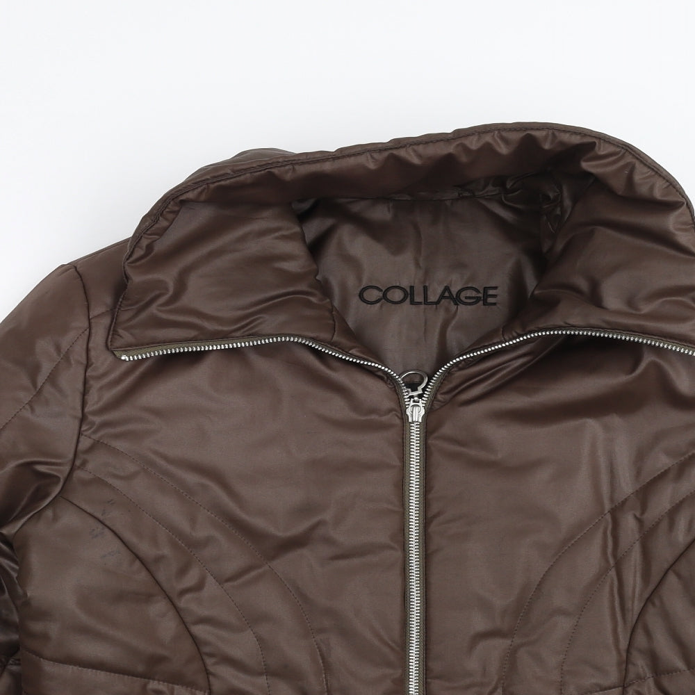 COLLAGE Womens Brown   Puffer Jacket Jacket Size 8