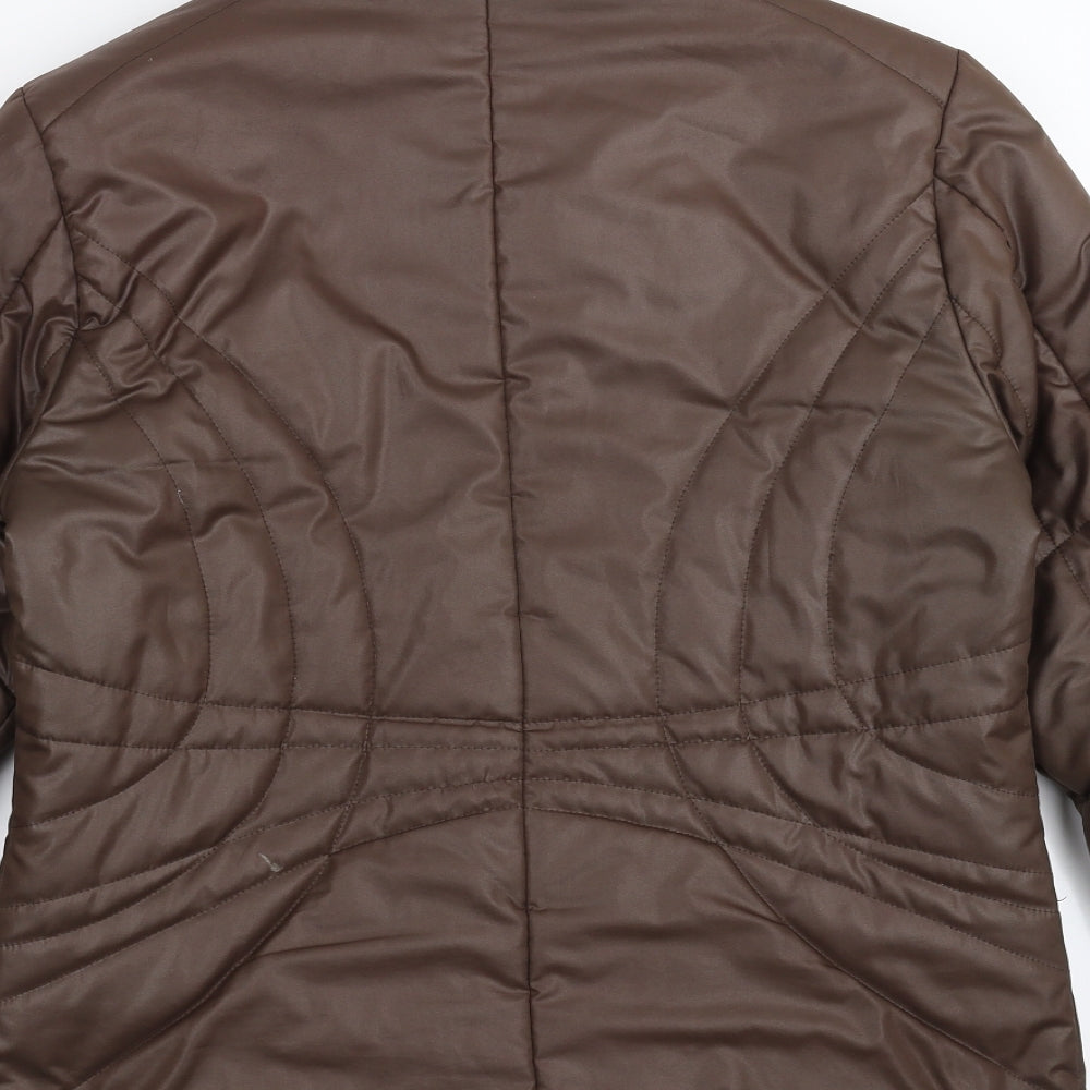 COLLAGE Womens Brown   Puffer Jacket Jacket Size 8