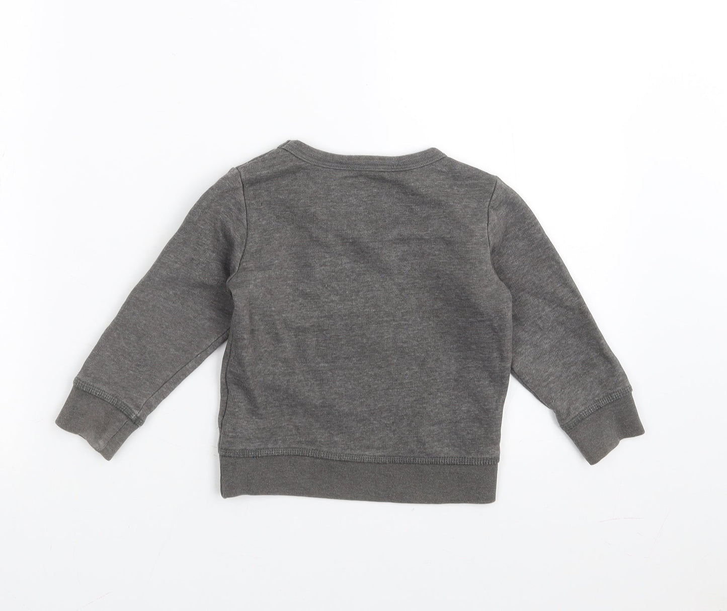 H&M Boys Grey   Pullover Jumper Size 18-24 Months  - what up bro!