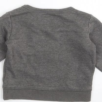H&M Boys Grey   Pullover Jumper Size 18-24 Months  - what up bro!