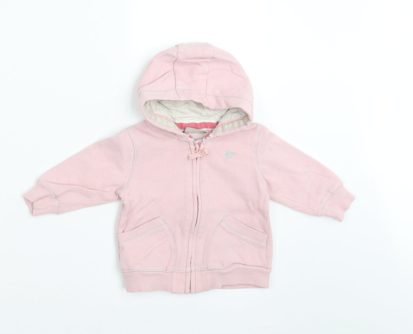 NEXT Girls Pink   Full Zip Jumper Size 6-9 Months  - hoodie