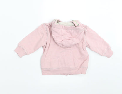 NEXT Girls Pink   Full Zip Jumper Size 6-9 Months  - hoodie