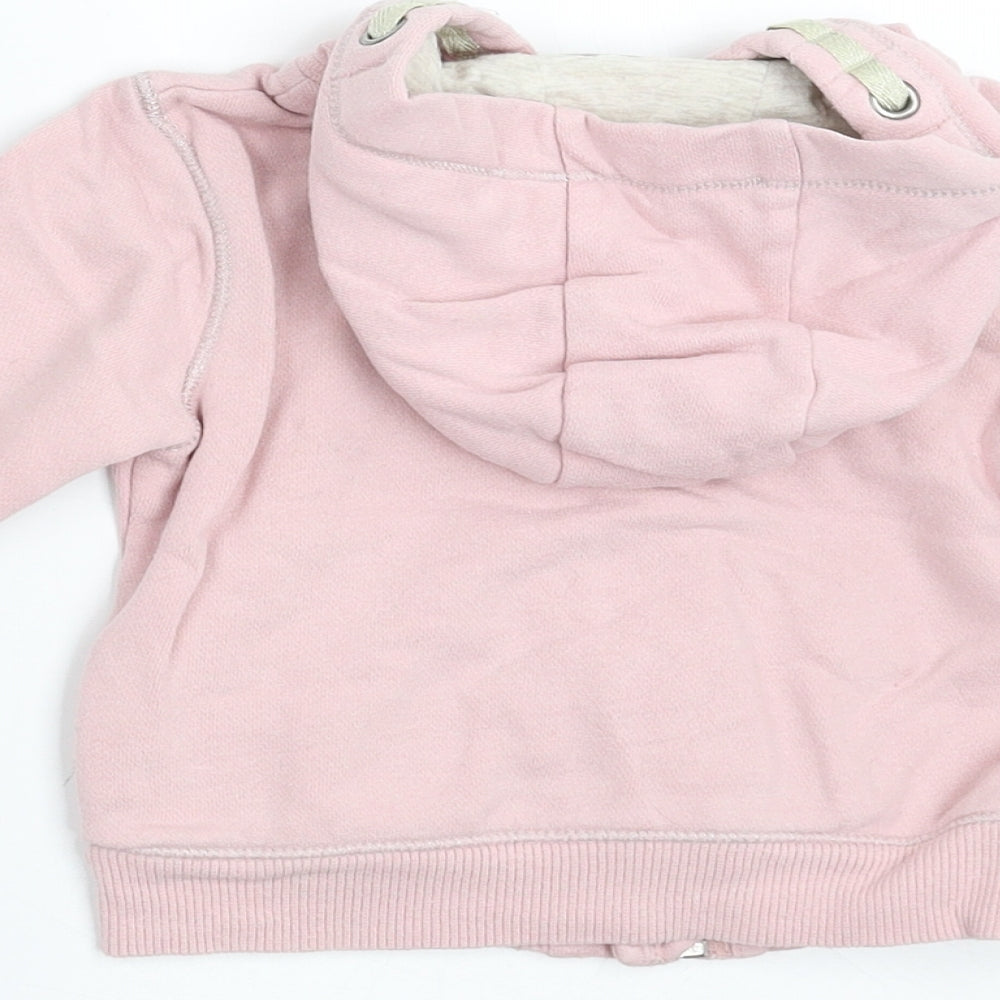 NEXT Girls Pink   Full Zip Jumper Size 6-9 Months  - hoodie