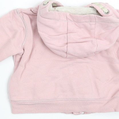 NEXT Girls Pink   Full Zip Jumper Size 6-9 Months  - hoodie