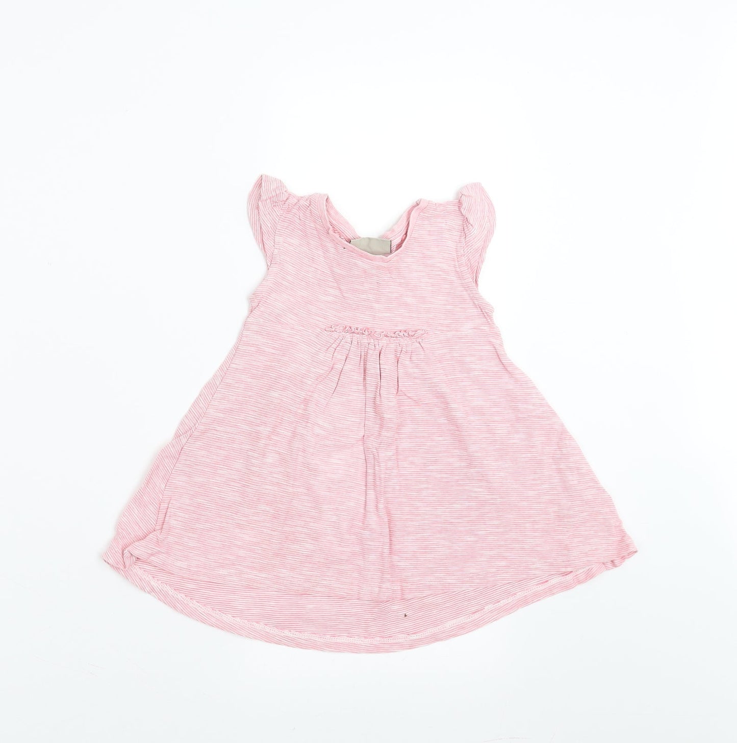 NEXT Girls Red Striped  T-Shirt Dress  Size 9-12 Months