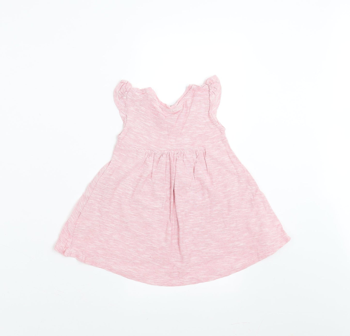NEXT Girls Red Striped  T-Shirt Dress  Size 9-12 Months