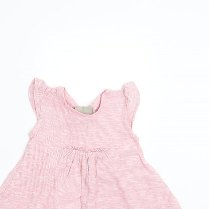 NEXT Girls Red Striped  T-Shirt Dress  Size 9-12 Months