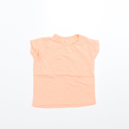 PEP&CO Girls Orange   Basic T-Shirt Size 12-18 Months