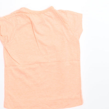 PEP&CO Girls Orange   Basic T-Shirt Size 12-18 Months
