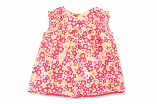 Mother and Child Girls Pink Floral  Tank Dress  Size 18-24 Months