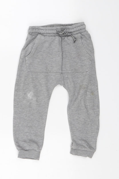 George Boys Grey   Jogger Trousers Size 2 Years