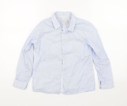 Zara boys Boys Blue Polka Dot  Basic Button-Up Size 8 Years