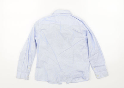 Zara boys Boys Blue Polka Dot  Basic Button-Up Size 8 Years