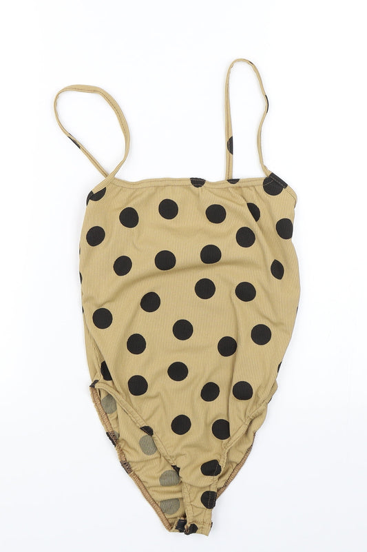 Nasty Gal Womens Beige Polka Dot  Wrap Tank Size 10