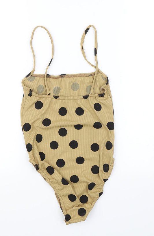 Nasty Gal Womens Beige Polka Dot  Wrap Tank Size 10