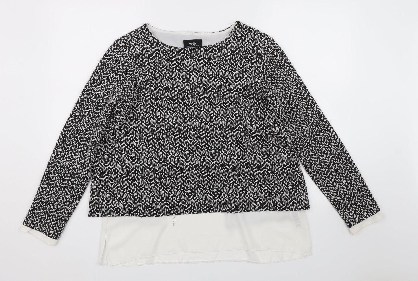 Womens UK Size 14 Wallis Black Basic Blouse