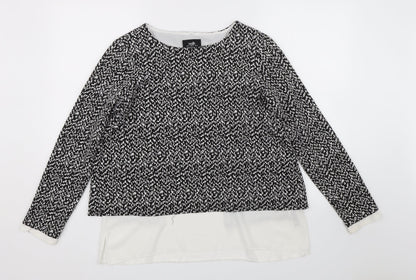 Womens UK Size 14 Wallis Black Basic Blouse