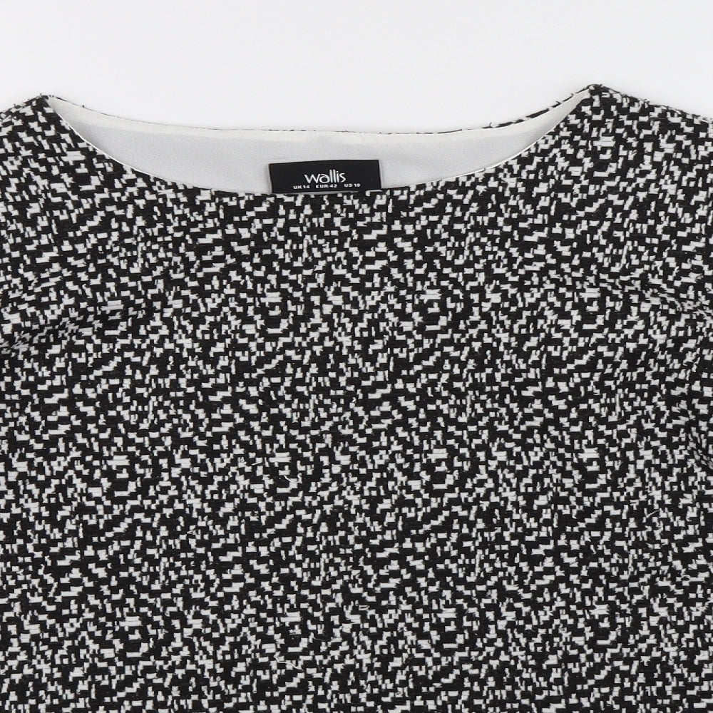Womens UK Size 14 Wallis Black Basic Blouse