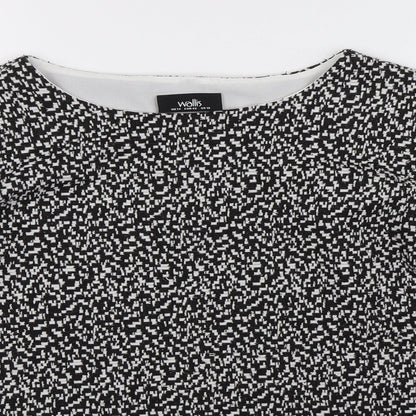 Womens UK Size 14 Wallis Black Basic Blouse