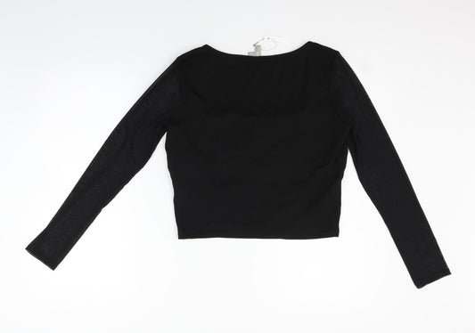 Womens UK Size 14 ASOS Black Basic T-Shirt