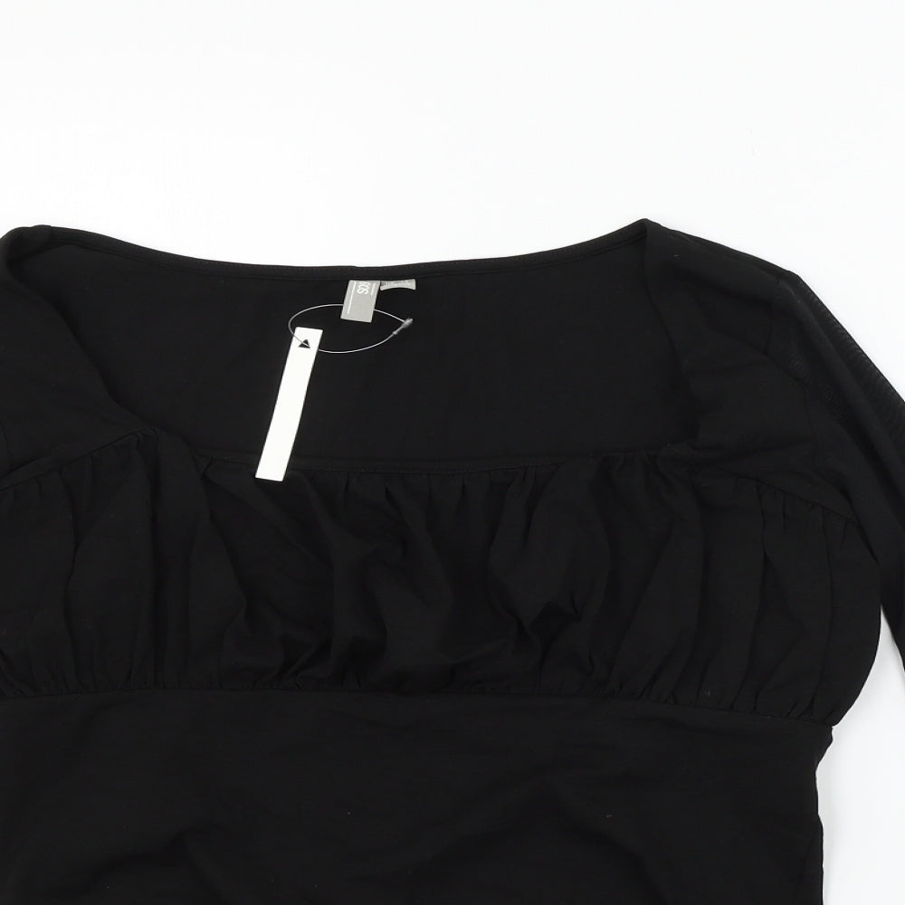 Womens UK Size 14 ASOS Black Basic T-Shirt