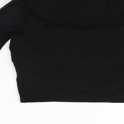 Womens UK Size 14 ASOS Black Basic T-Shirt