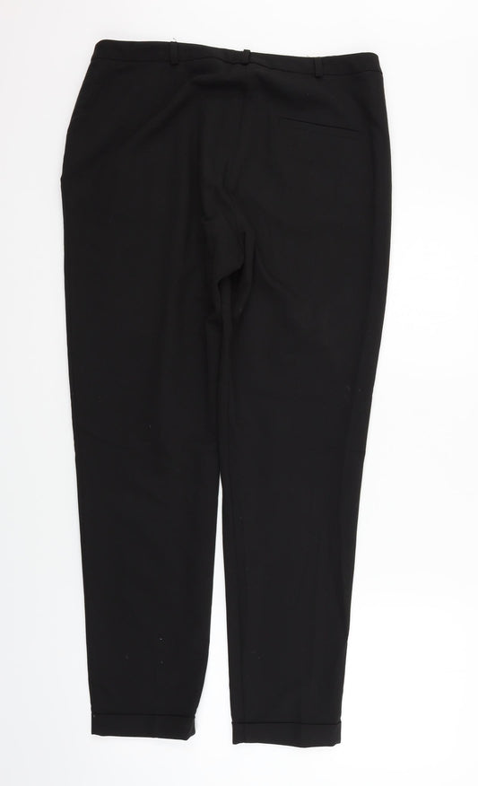 Womens UK Size 12 ASOS Regular Fit  Black Trousers