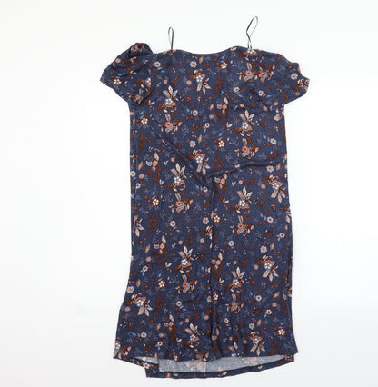 Mango Womens Blue Geometric  T-Shirt Dress  Size XS