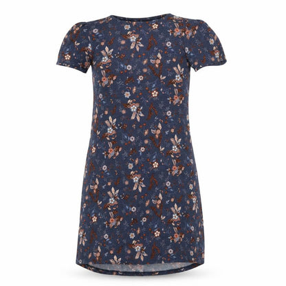 Mango Womens Blue Geometric  T-Shirt Dress  Size XS