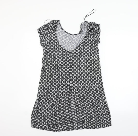 Mango Womens Black Geometric  Fit & Flare  Size XS