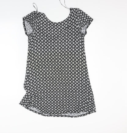 Mango Womens Black Geometric  Fit & Flare  Size XS