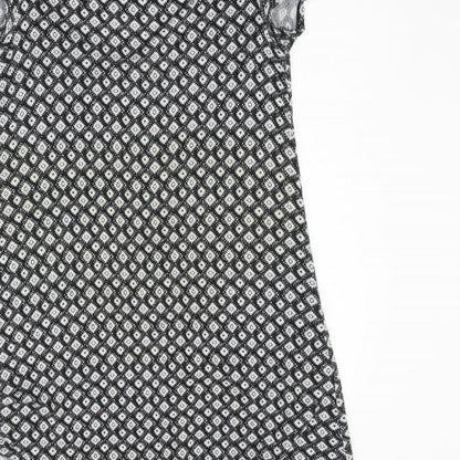 Mango Womens Black Geometric  Fit & Flare  Size XS