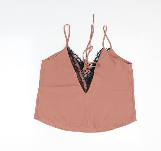 Womens UK Size 12 ASOS Gold Basic Tank