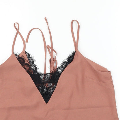 Womens UK Size 12 ASOS Gold Basic Tank