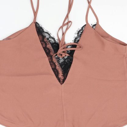 Womens UK Size 12 ASOS Gold Basic Tank