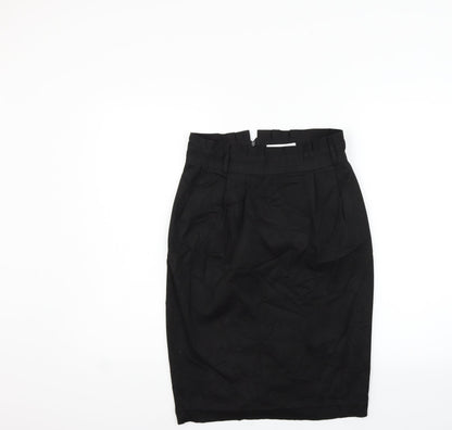 Reversed Womens Black   A-Line Skirt Size 8