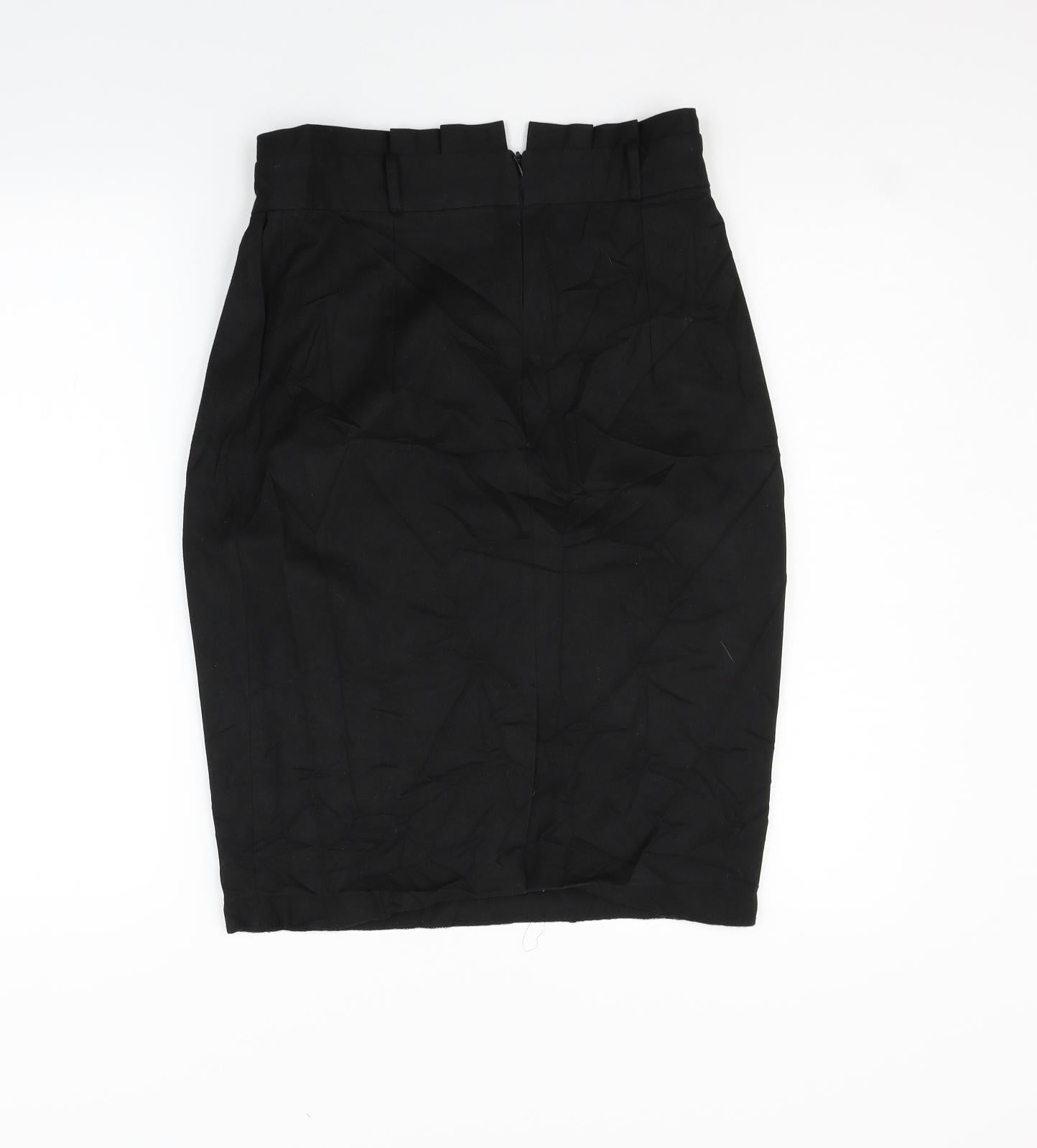 Reversed Womens Black   A-Line Skirt Size 8