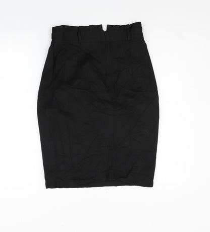Reversed Womens Black   A-Line Skirt Size 8