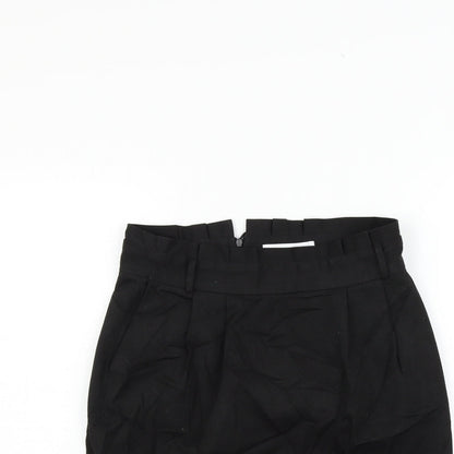 Reversed Womens Black   A-Line Skirt Size 8